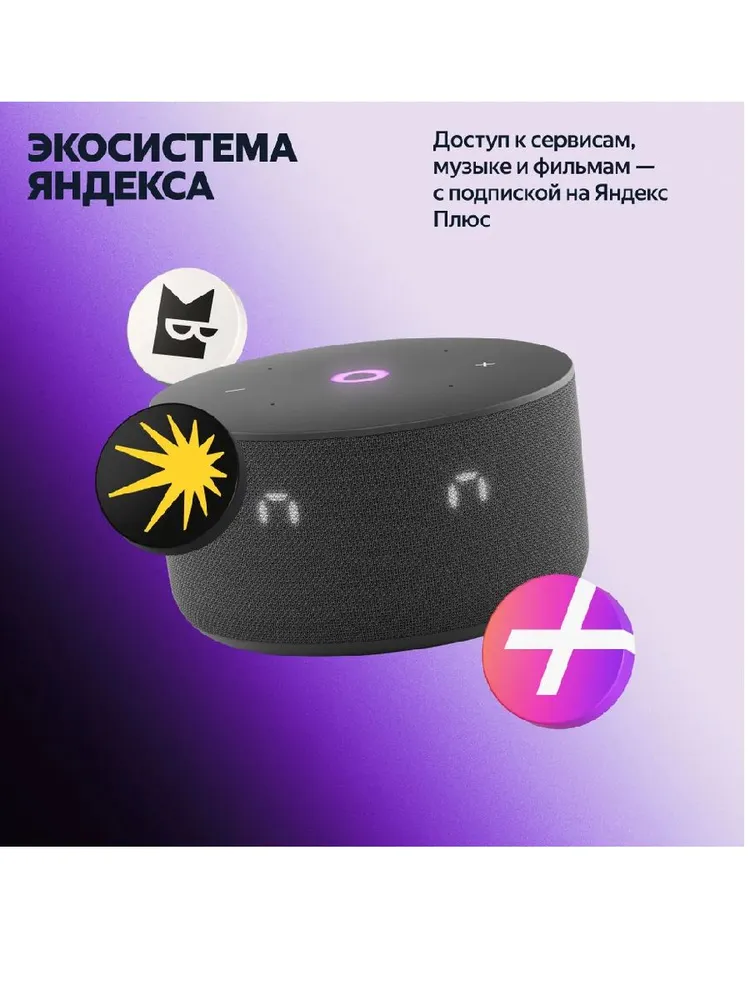 Умная колонка Яндекс Станция Мини 3 (черный)