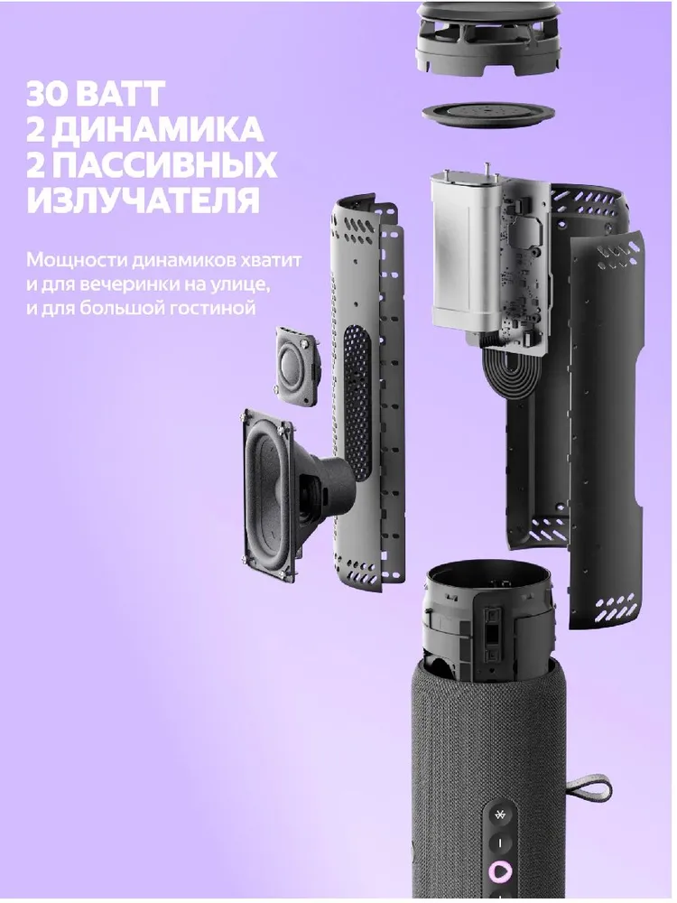 Умная колонка Яндекс Станция Стрит (с Алисой, серый)