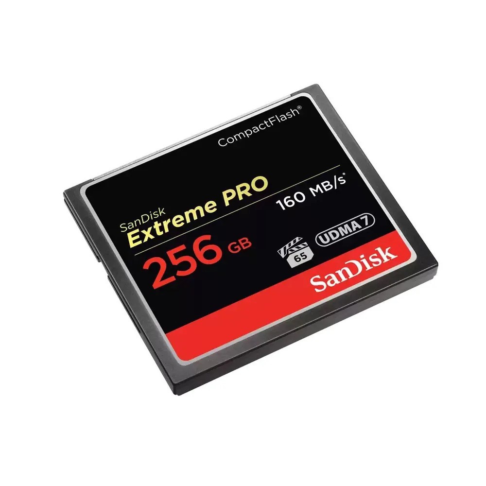 Карта памяти SanDisk Extreme Pro CF (256 ГБ, черный/красный)