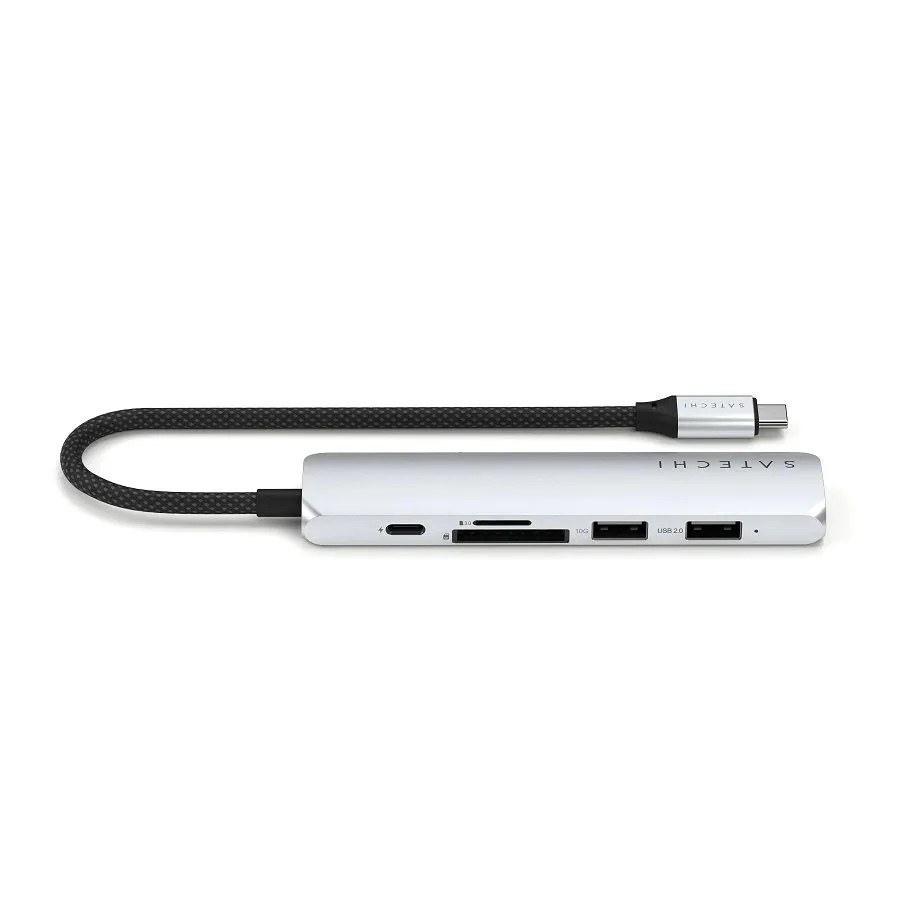 Адаптер Satechi 6-in-1 USB-C (6-в-1, серебристый)