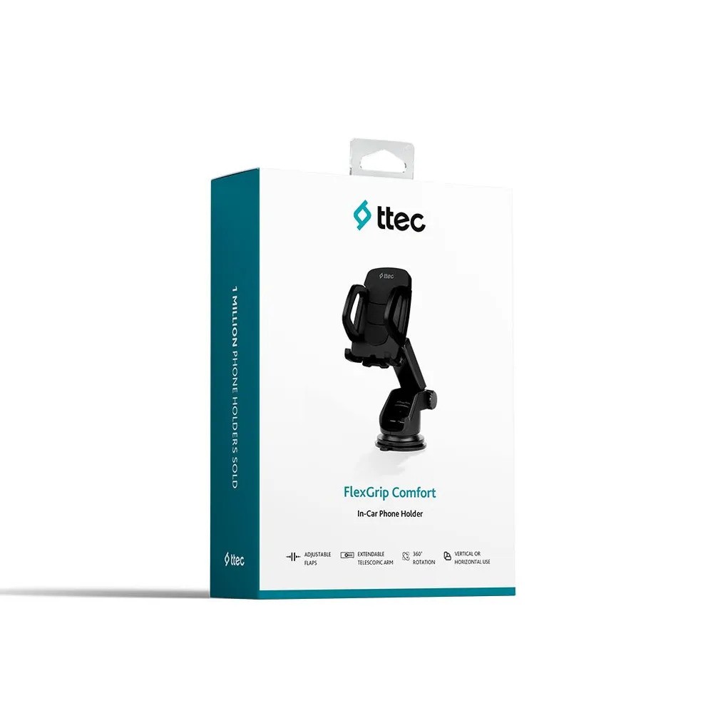 Автомобильный держатель TTEC FlexGrip Comfort In Car Phone Holder (черный)