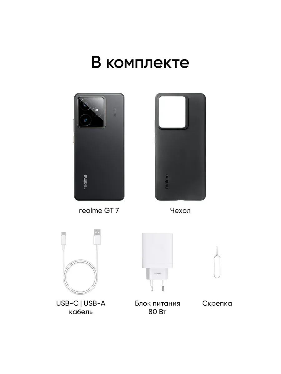 Смартфон Realme GT 7 12/256 (черный)