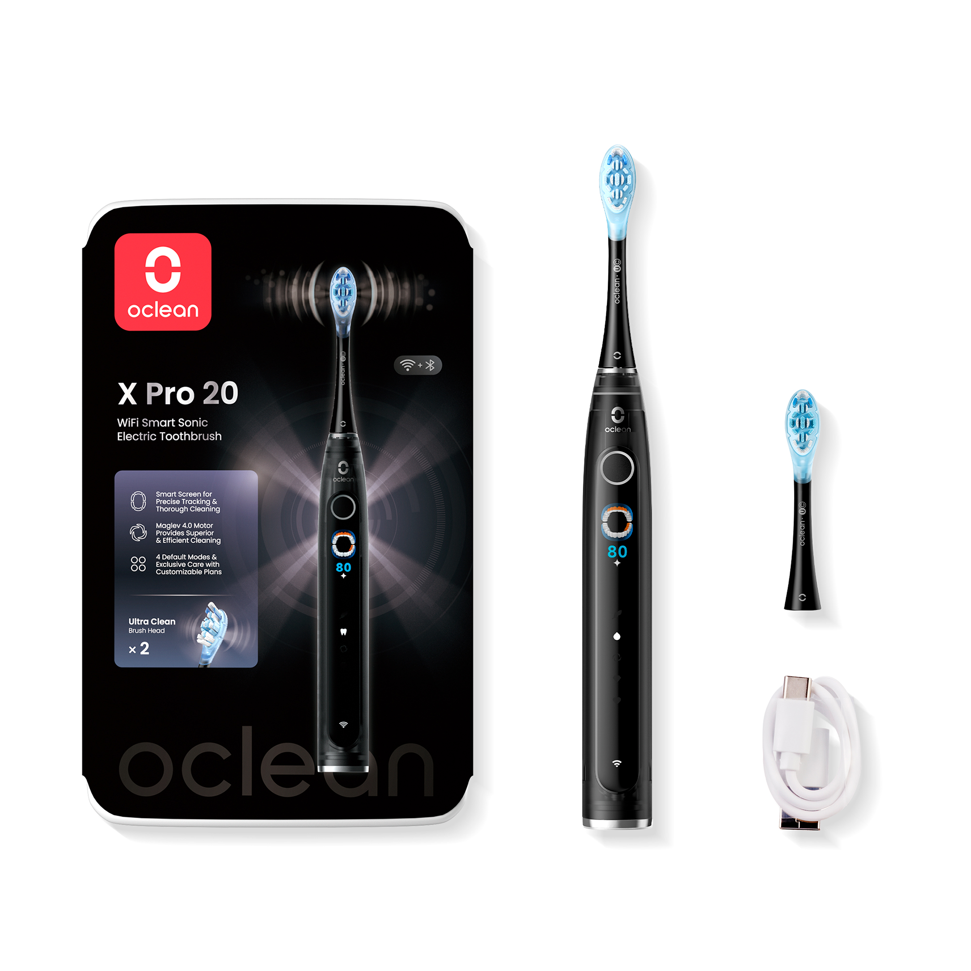 Электрическая зубная щетка Oclean X Pro 20 (черный)