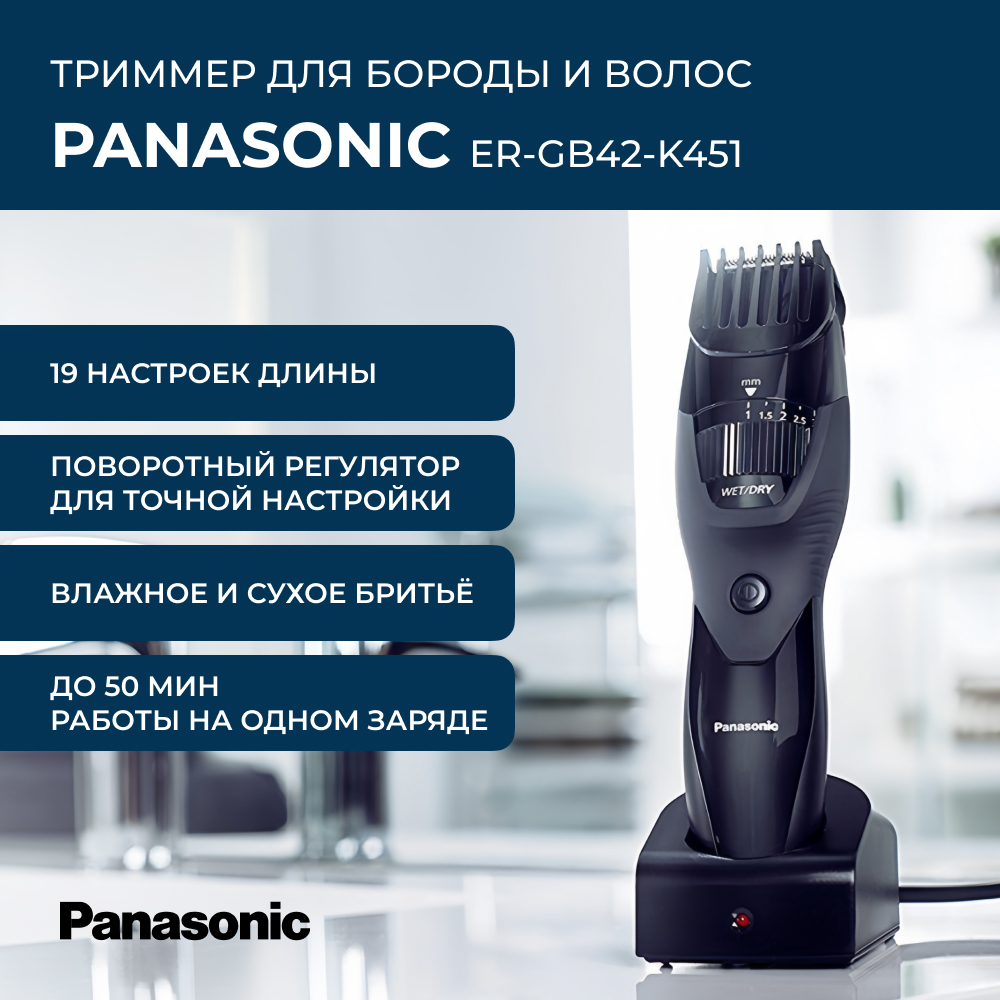 Триммер Panasonic ER-GB42-K451 (черный)
