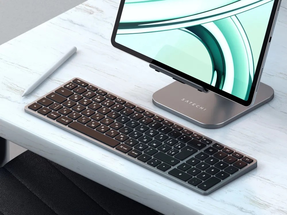 Беспроводная клавиатура Satechi Slim X2 (русская раскладка, серый)