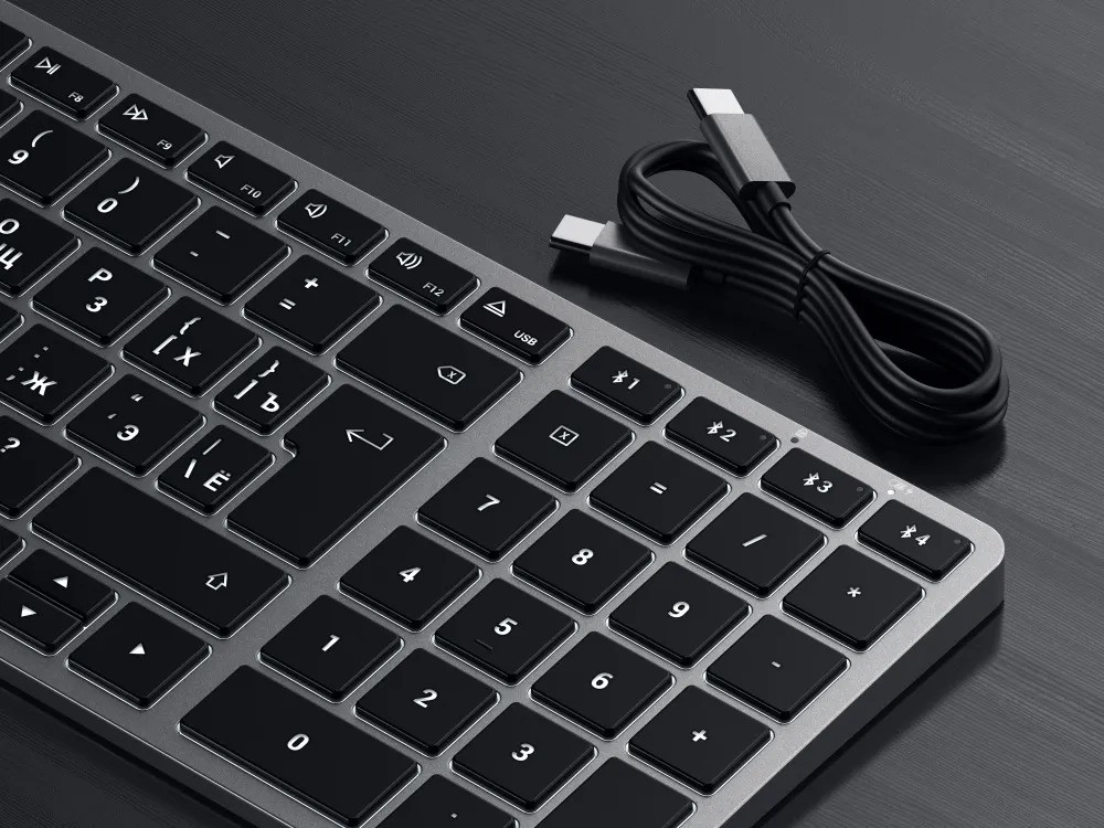 Беспроводная клавиатура Satechi Slim X2 (русская раскладка, серый)