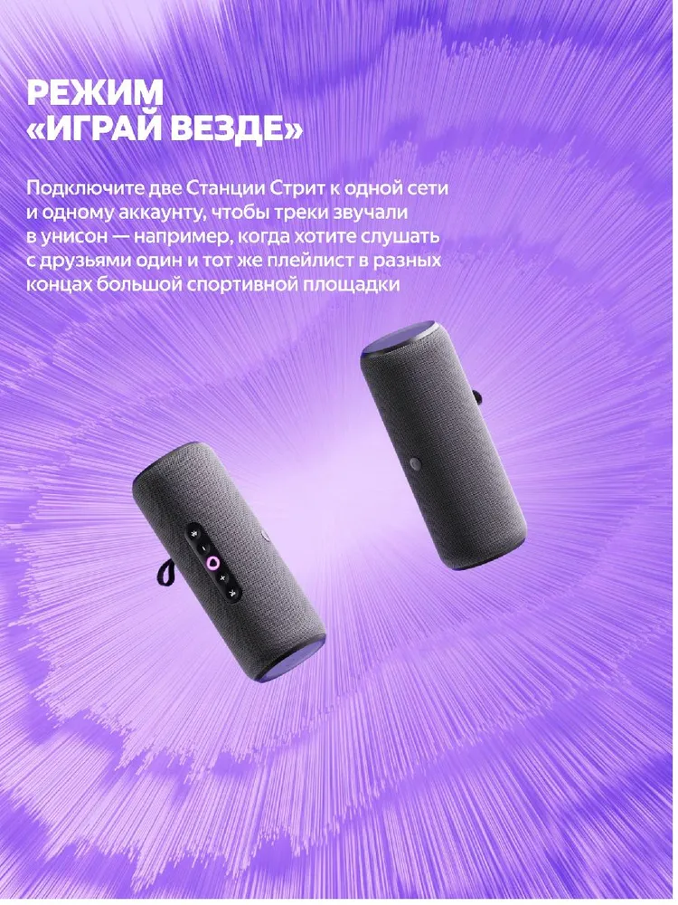 Умная колонка Яндекс Станция Стрит (с Алисой, серый)