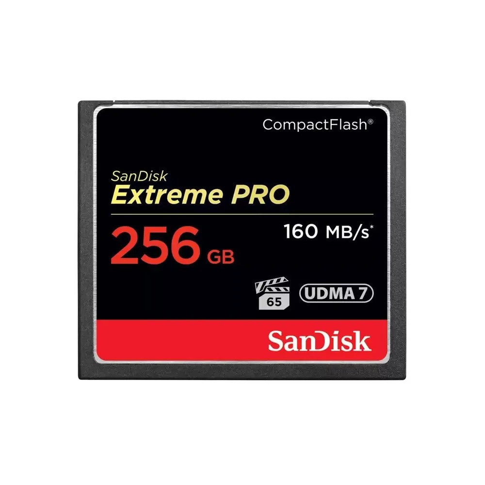 Карта памяти SanDisk Extreme Pro CF (256 ГБ, черный/красный)