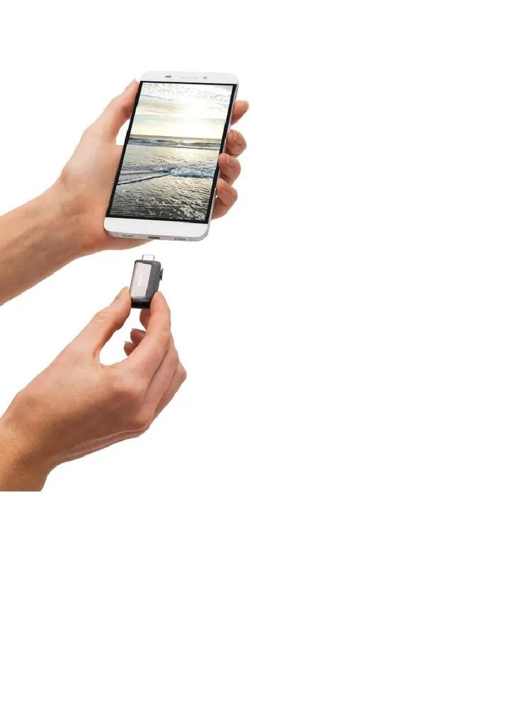 Флеш-накопитель SanDisk Ultra Dual Drive (128 ГБ, серебристый)