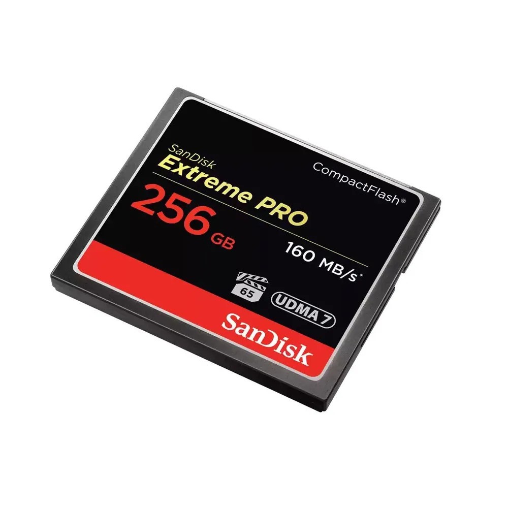 Карта памяти SanDisk Extreme Pro CF (256 ГБ, черный/красный)
