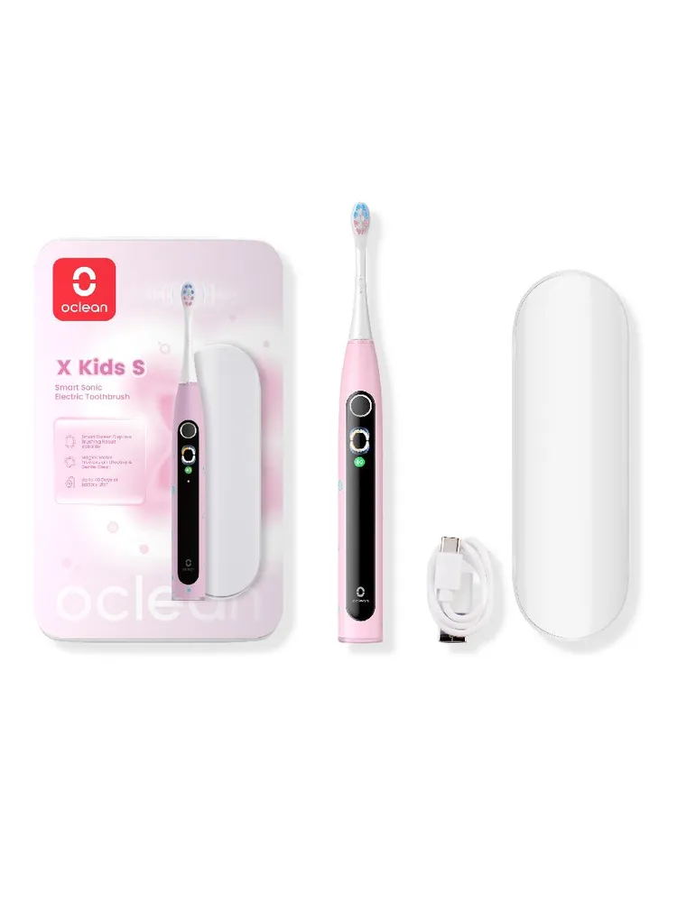 Электрическая детская зубная щетка Oclean X Kids Set (комплект, розовый)