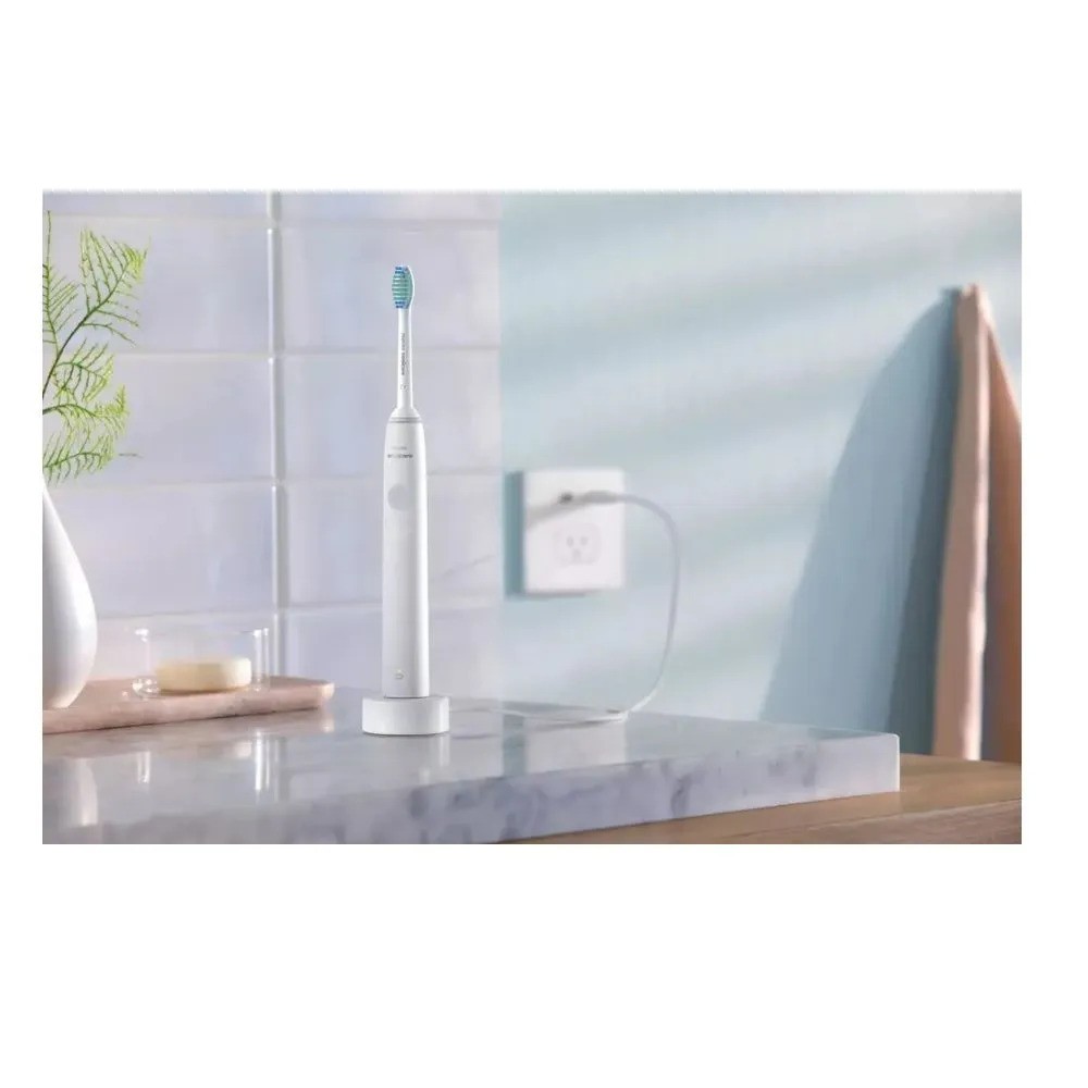 Электрическая зубная щетка Philips Sonicare Series 1100 (белый/зеленый)