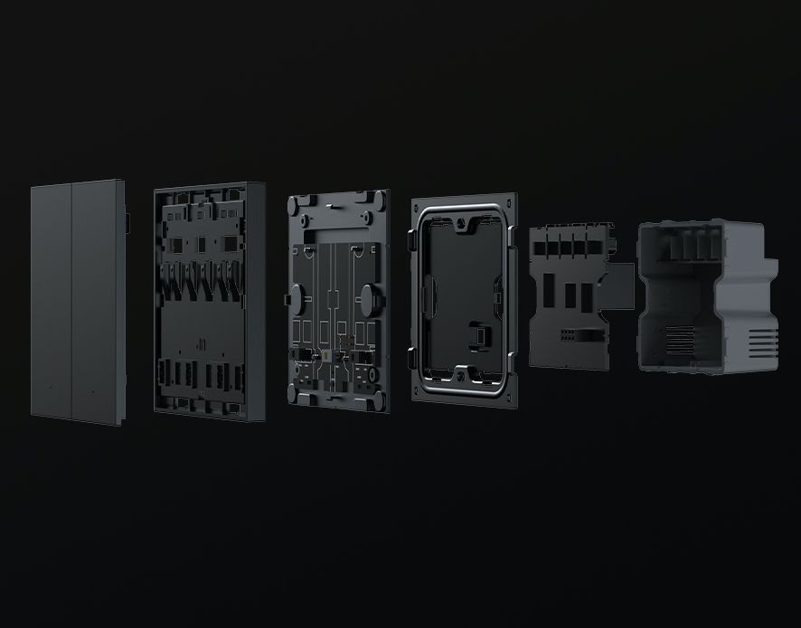 Выключатель Yeelight Pro E20 (проводной, 2 клавиши, темно-синий)