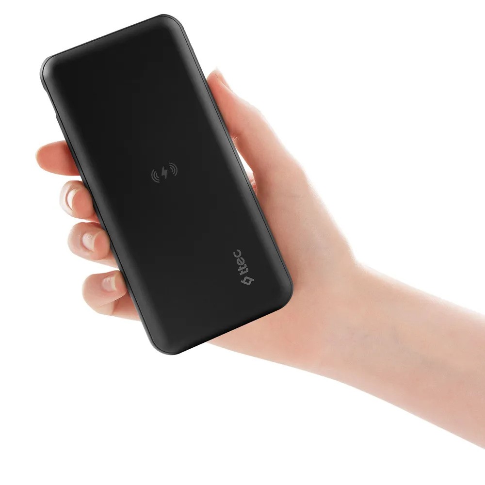 Внешний аккумулятор TTEC PowerSlim Pro W QI/PD/QC 3.0 10000 mAh (черный)