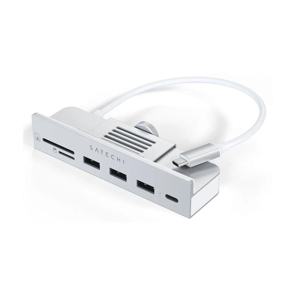 Хаб Satechi Aluminum USB-C Clamp Hub (для iMac 24'', серебристый)