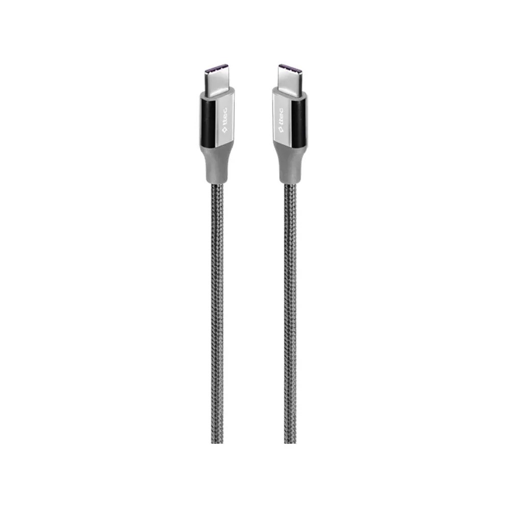Кабель TTEC USB-C - USB-C AlumiCable 100W PD & Fast Charge Cable (150см, серый)