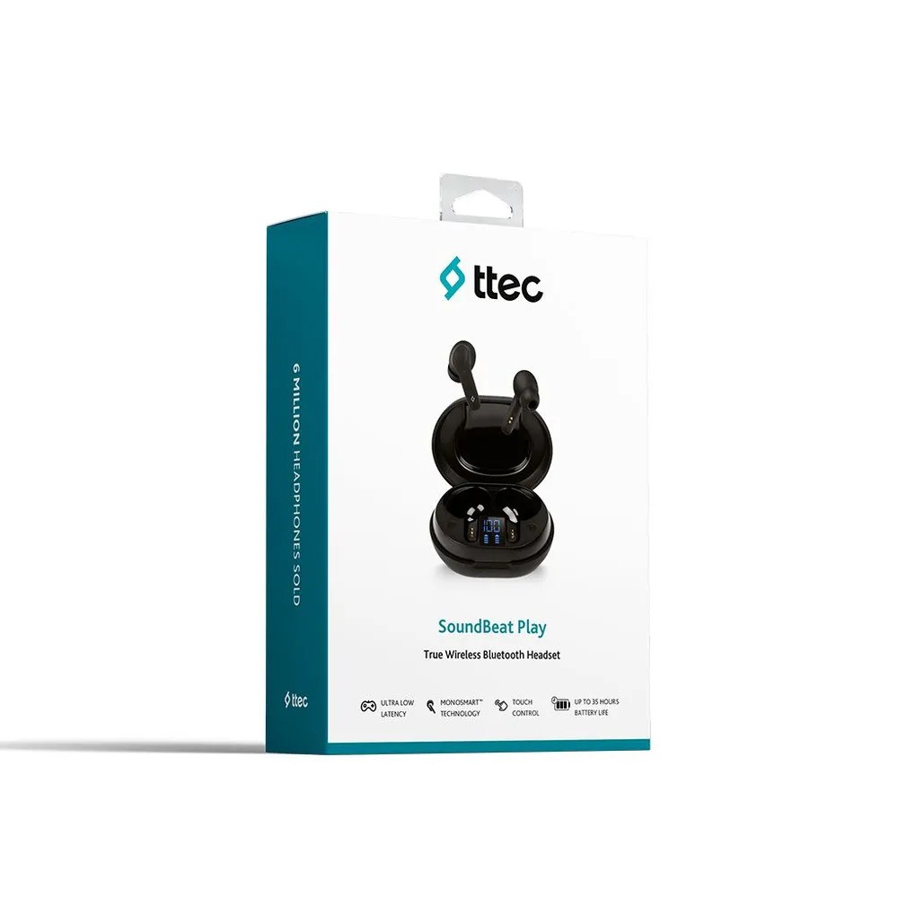 Беспроводные наушники TTEC SoundBeat Play TWS Bluetooth Headset (черный)