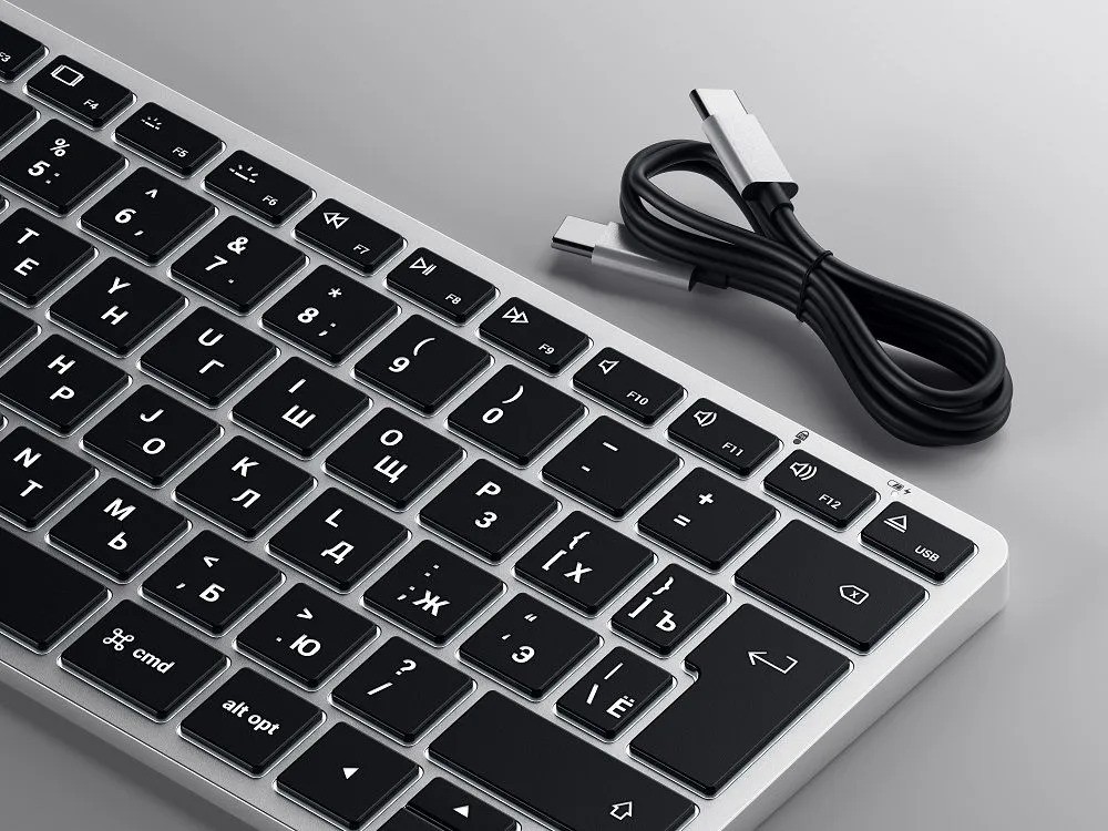 Клавиатура беспроводная Satechi Slim X1 (серебристый)