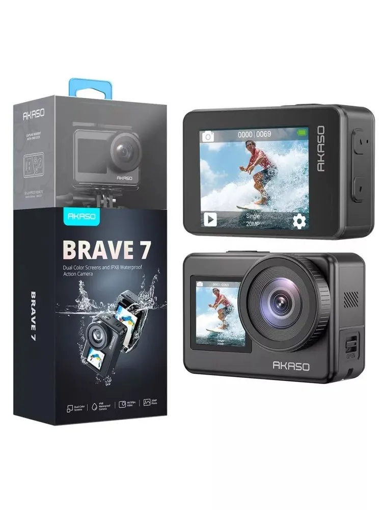 Экшн-камера AKASO BRAVE 7 (серый)