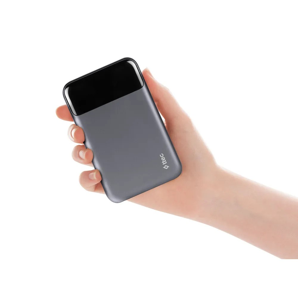 Внешний аккумулятор портативный TTEC ReCharger Pro LCD 20000 mAh (серый)