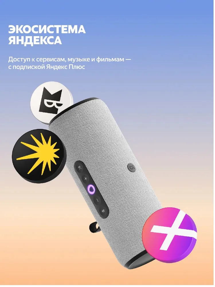 Умная колонка Яндекс Станция Стрит (с Алисой, серый)