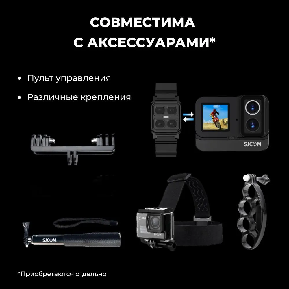 Экшн-камера SJCAM SJ20 Dual Lens (черный)
