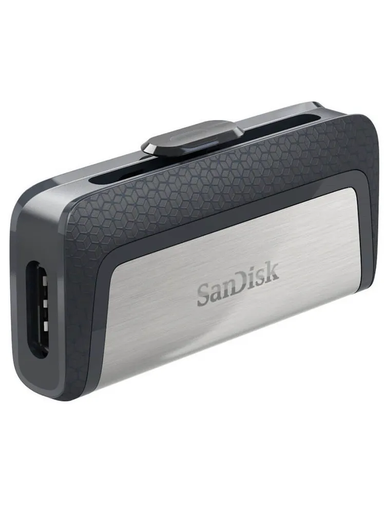 Флеш-накопитель SanDisk Ultra Dual Drive Type-C (64 ГБ, серебристый