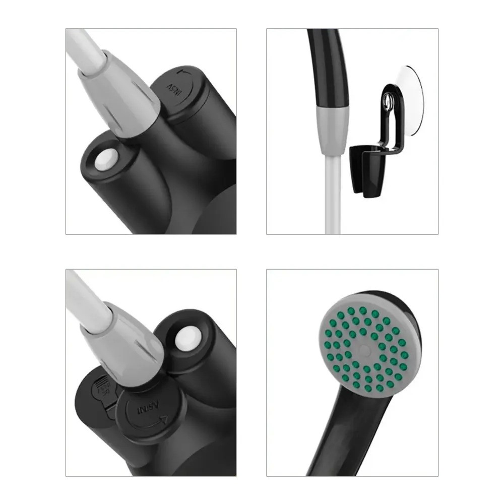 Портативный душ DIOPRO со встроенной батареей и насосом (черный)