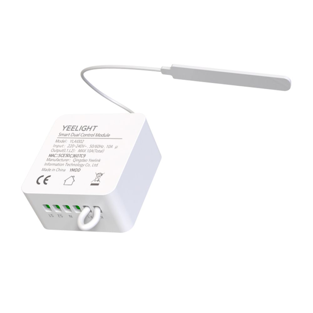 Реле Yeelight Pro S20 (2 канала, N L, белый)