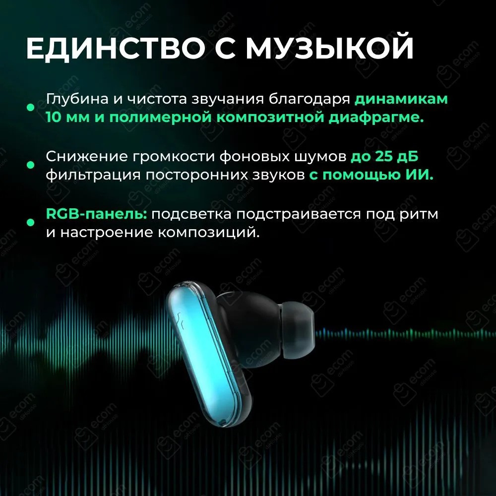 Беспроводные наушники HHOGene GPods TWS (черный)