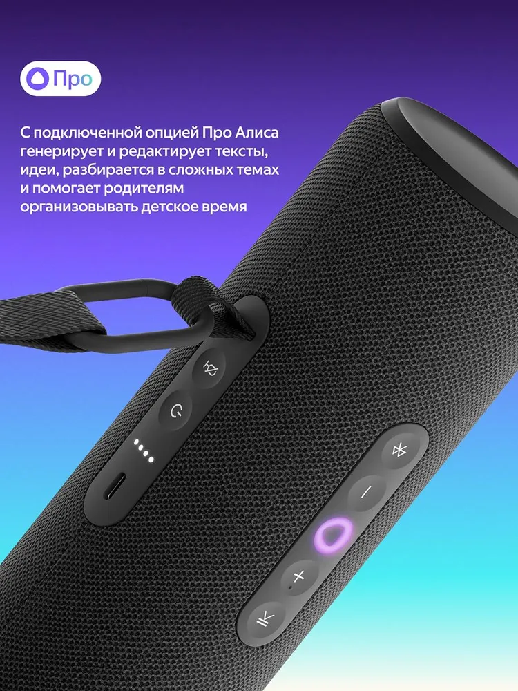 Умная колонка Яндекс Станция Стрит (с Алисой, черный)