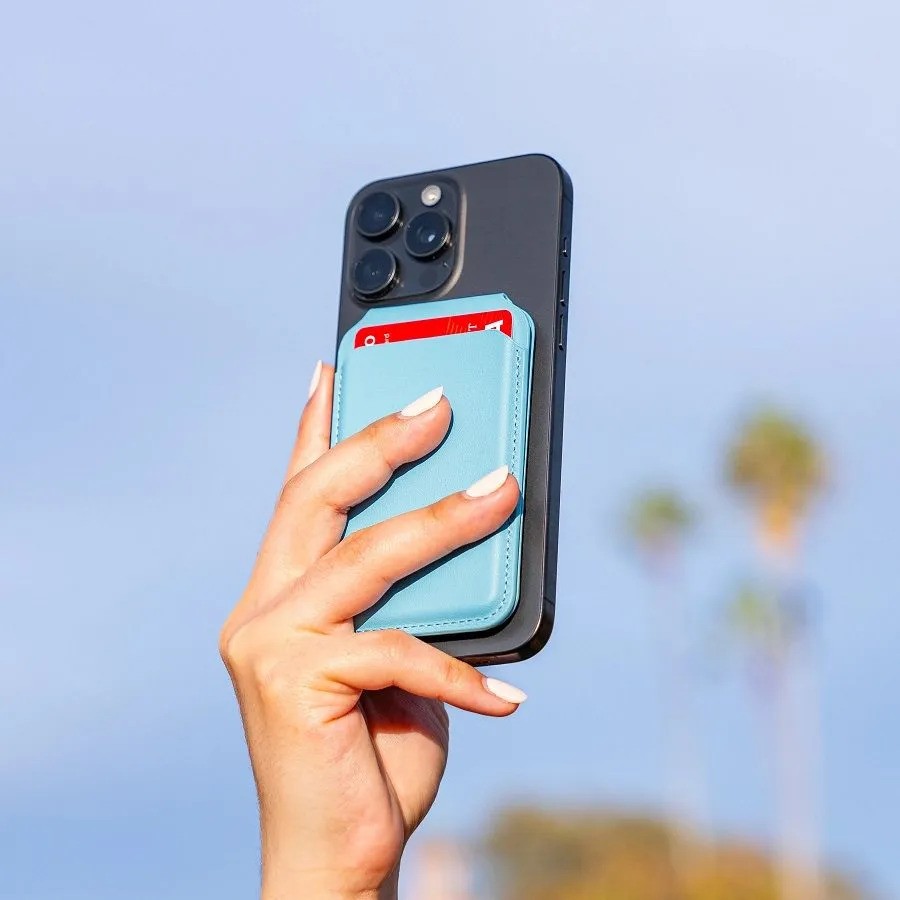 Кошелек-подставка Satechi Magnetic Wallet Stand Magsafe Compatible (голубой)