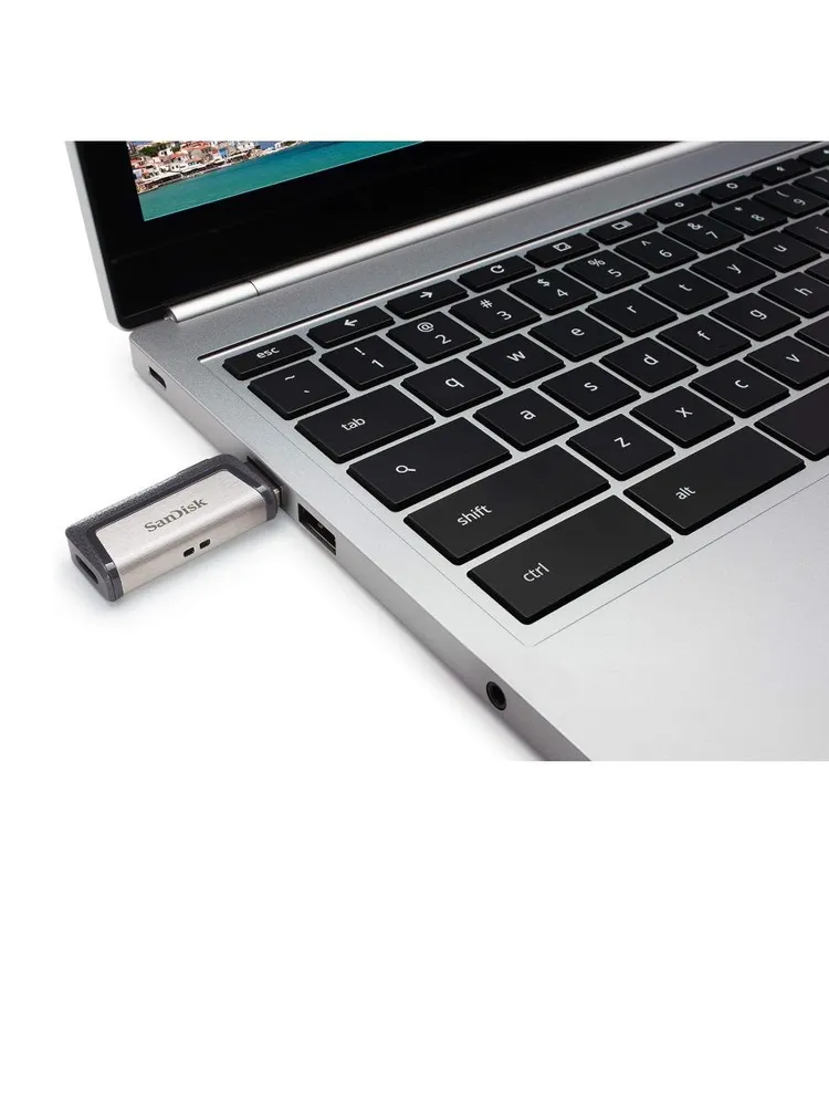 Флеш-накопитель SanDisk Ultra Dual Drive (128 ГБ, серебристый)