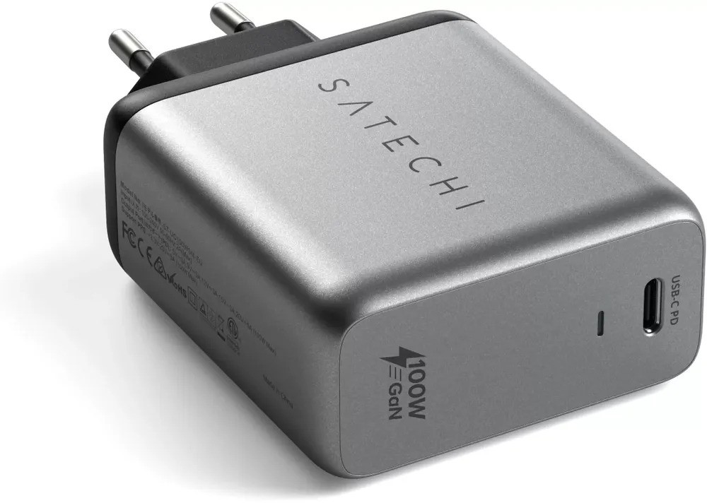 Сетевое зарядное устройство Satechi Charger 100W с технологией GaN Power (серый)