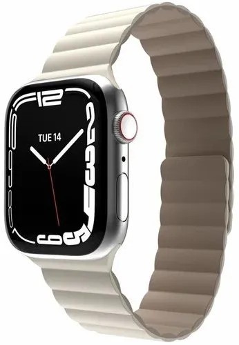 Ремешок для часов SwitchEasy MAW801078SI22 Skin Silicone Magnetic Watch Band (для Apple Watch 38/40/41mm, бежевый)