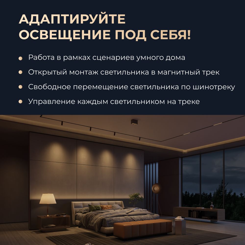 Трековый светильник Yeelight Pro E20 Magnetic Linear Light (магнитный, линейный, 60 см, черный)