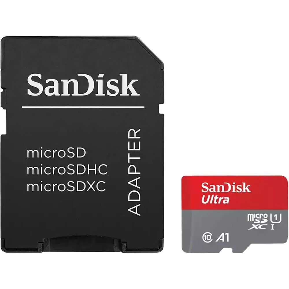 Карта памяти SanDisk Ultra microSDXC UHS-I (512 ГБ, красный/серый)