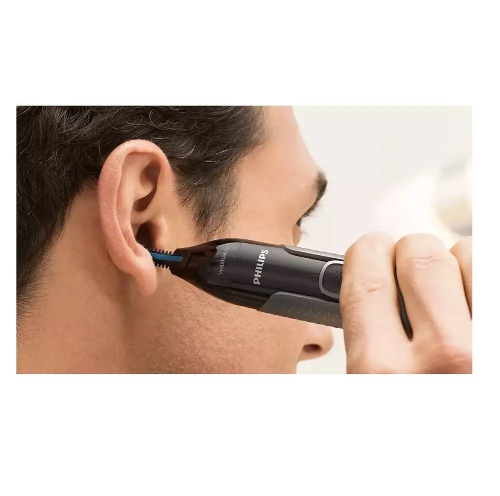 Триммер для носа, ушей и бровей Philips Series 3000 NT3650/16 (черный/серый)