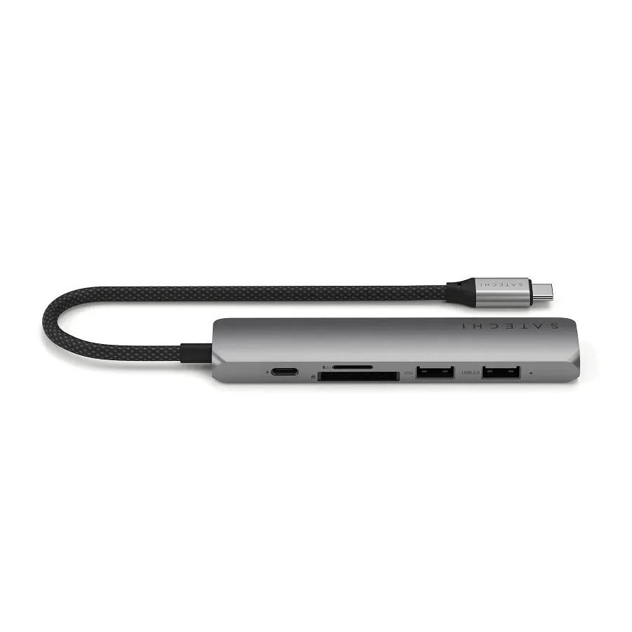 Адаптер Satechi 6-in-1 USB-C (6-в-1, серый)