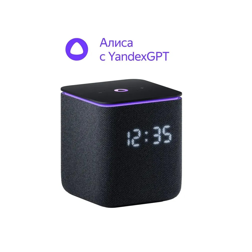 Умная колонка Яндекс Станция Миди (черный)
