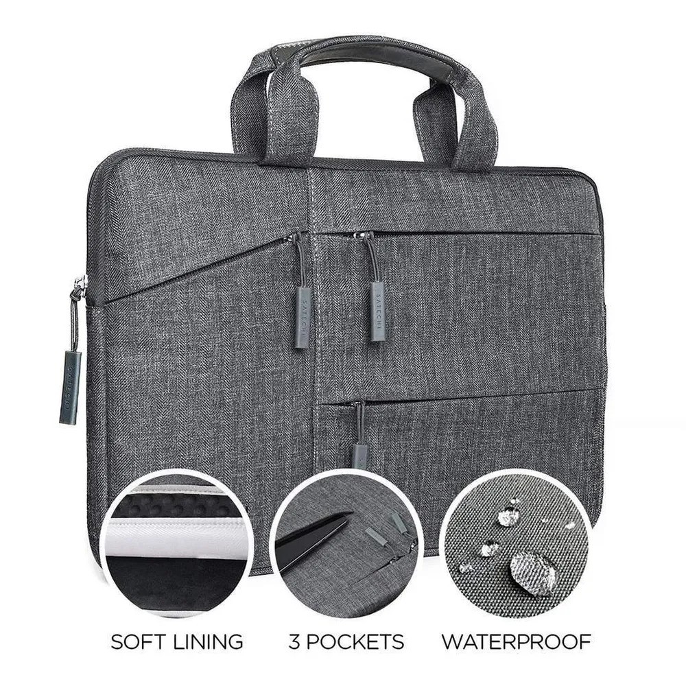 Сумка для ноутбуков Satechi Water-Resistant Laptop Carrying Case (15''-16'', серый)