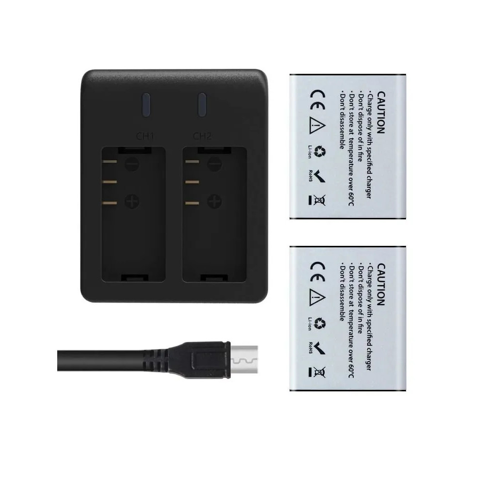 Аккумуляторные батареи для экшн-камеры AKASO Brave 4 Pro/V50X (2x1350 мАч)