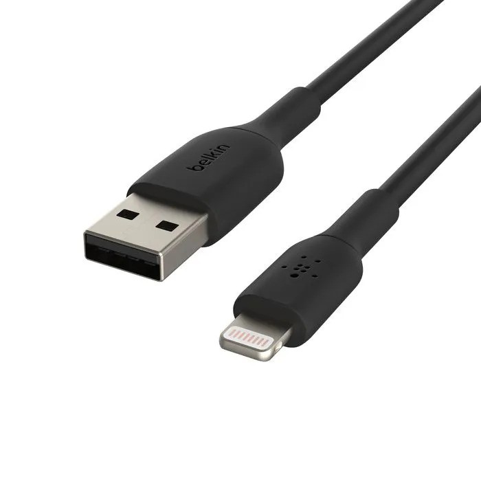 Кабель Belkin BoostCharge USB-A to Lightning Cable (1 м, черный)