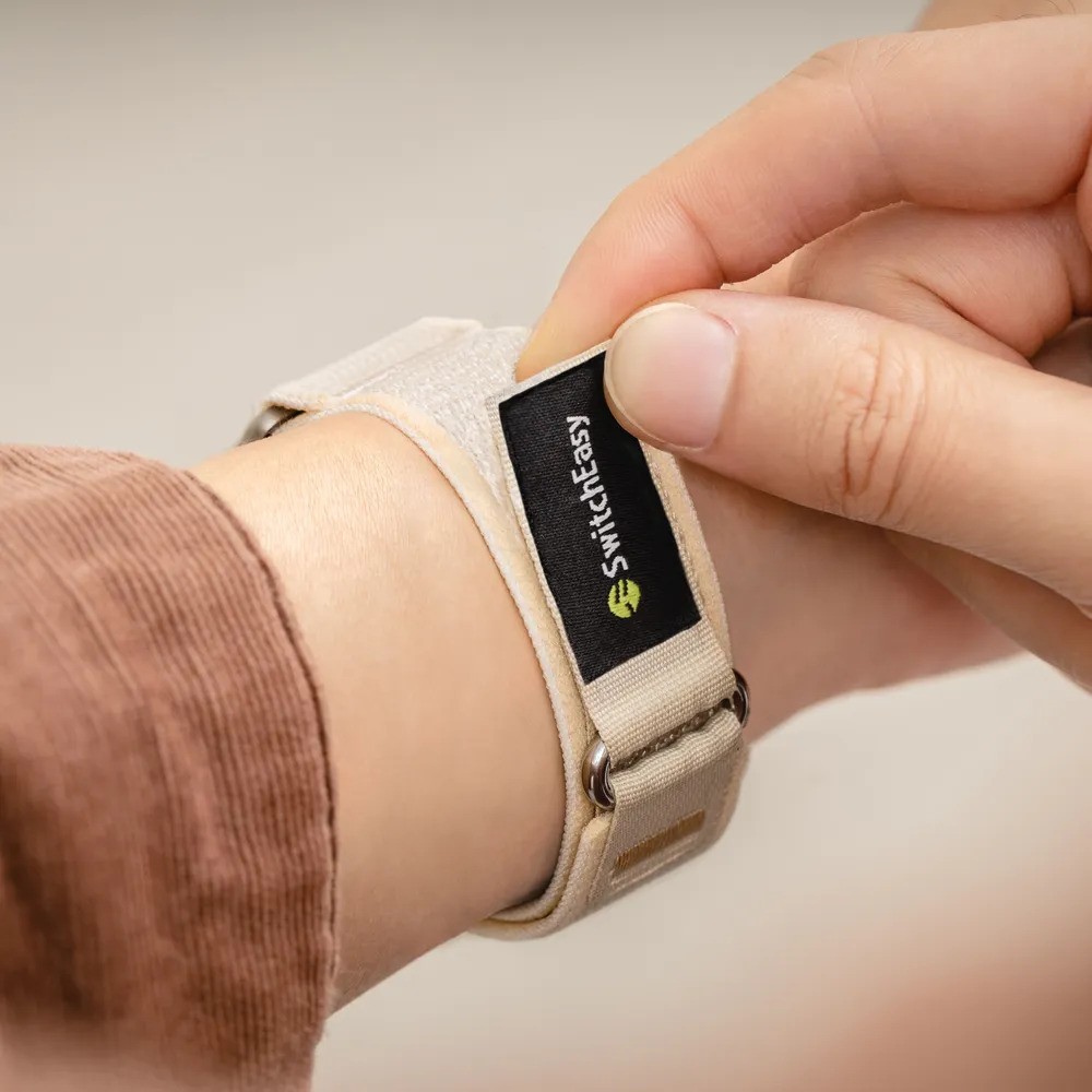 Ремешок для часов SwitchEasy SAW459161SI23 Flex Woven Nylon Watch Loop (для Apple Watch 42/44/45/49mm, бежевый)