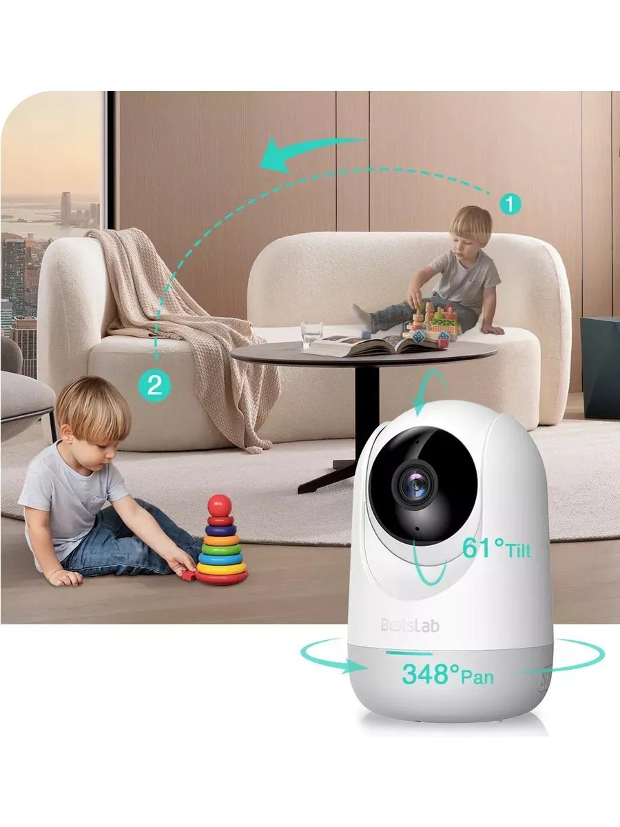 Умная камера видеонаблюдения Botslab Indoor Camera 2E C212 (белый)