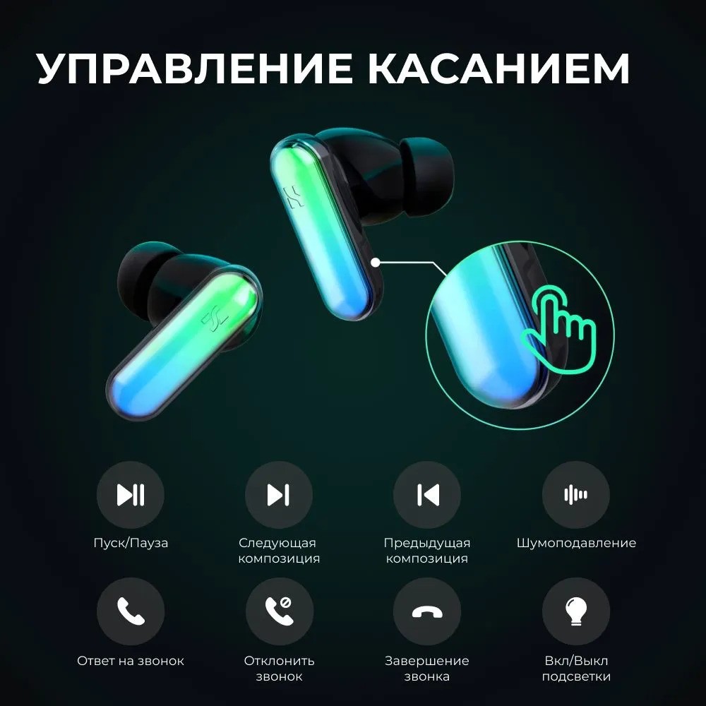 Беспроводные наушники HHOGene GPods TWS (черный)