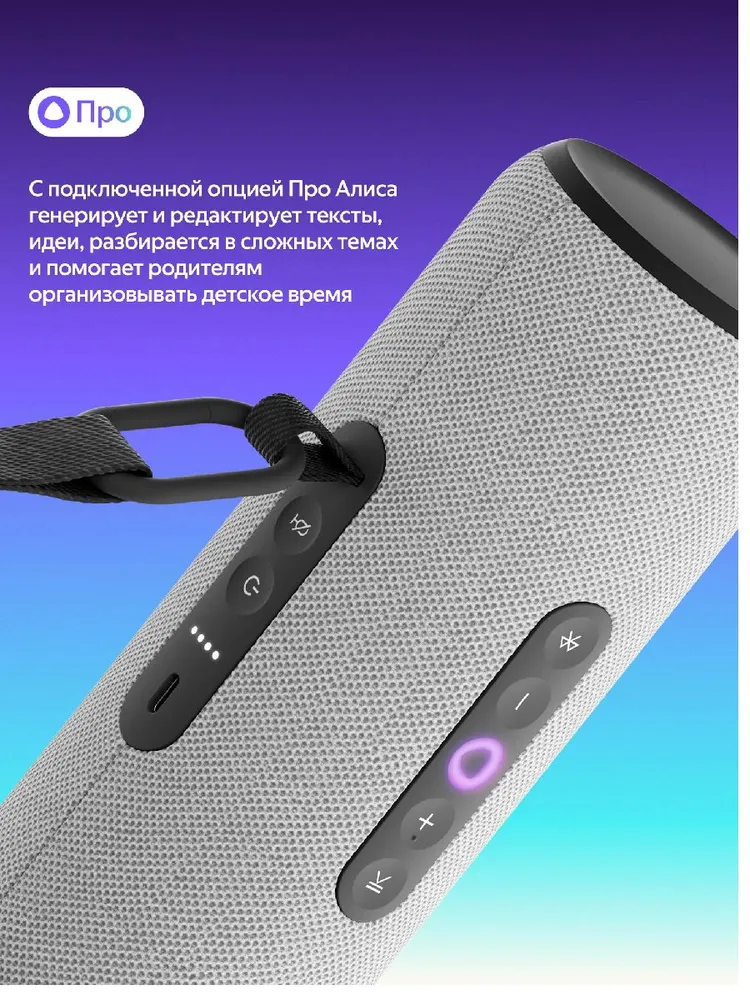 Умная колонка Яндекс Станция Стрит (с Алисой, серый)