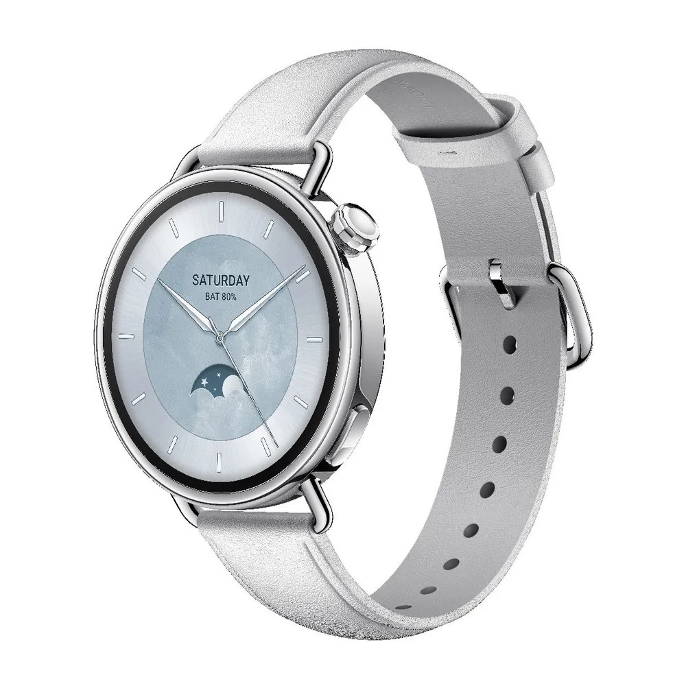 Умные часы Xiaomi Watch S4 Leather Strap (41 мм, белый)