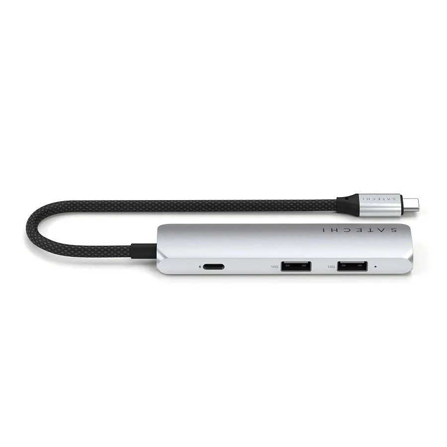 Адаптер Satechi 4-in-1 USB-C PD&2xUSB-A 3.2 Gen2&HDMI 4K@60Hz (4-в-1, серебристый) 