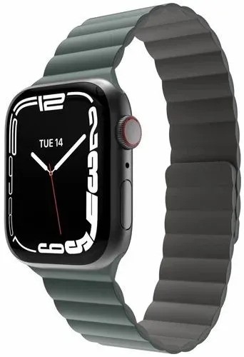 Ремешок для часов SwitchEasy MAW801078PG22 Skin Silicone Magnetic Watch Band (для Apple Watch 38/40/41mm, зеленый)